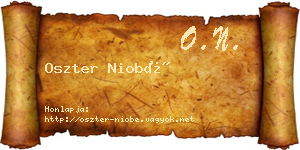 Oszter Niobé névjegykártya